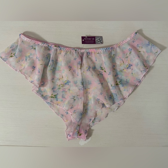 Adore Me Other - Adore Me Pink Floral Sheer Panties